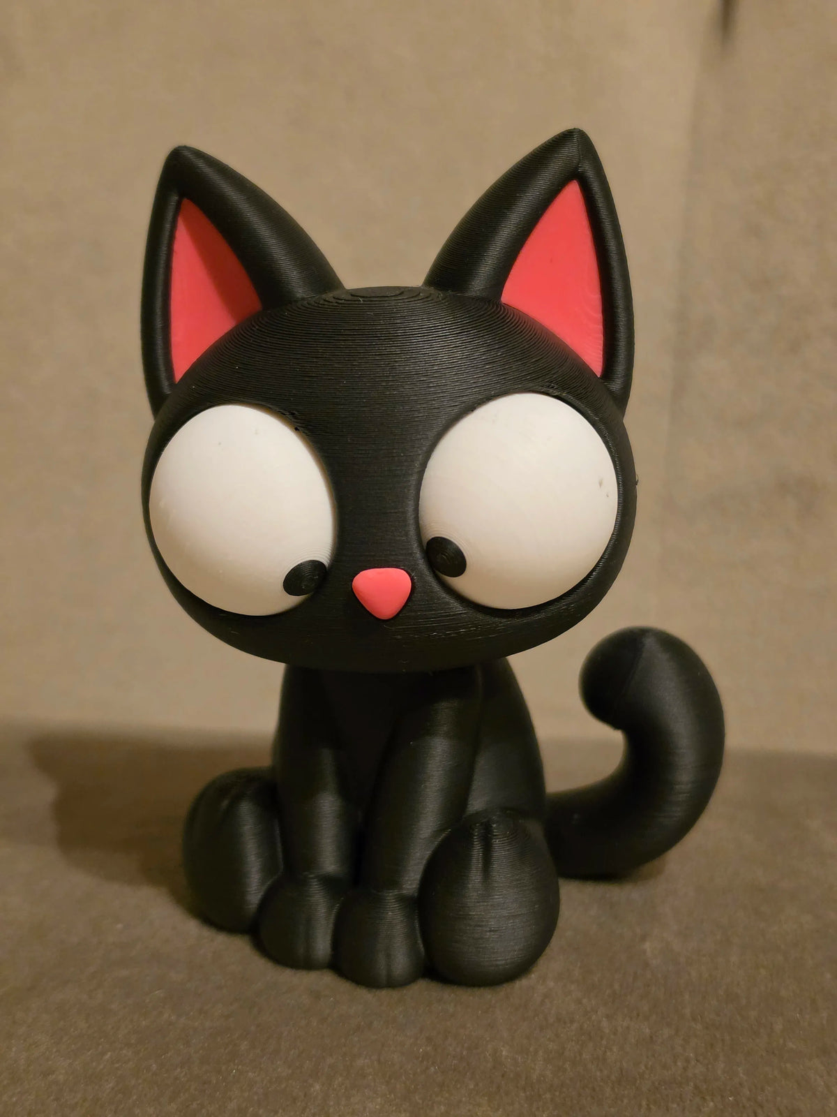 Goofy Series schwarze Katze mit beweglichen Augen – Zusatzbild 1