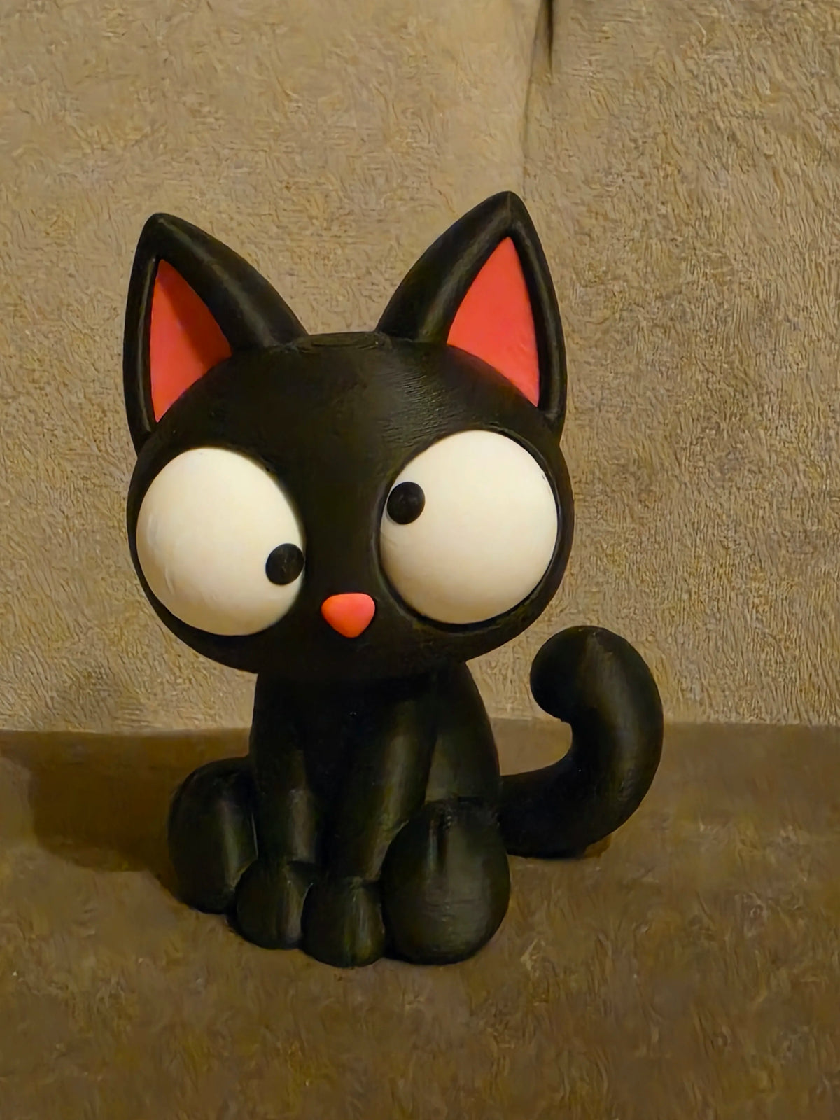 Goofy Series schwarze Katze mit beweglichen Augen – Zusatzbild 2