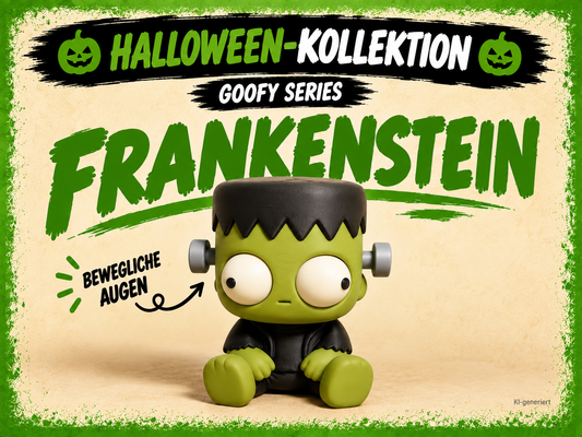 Goofy Series Frankenstein mit beweglichen Augen – deutsche Produktgrafik, KI-generiert